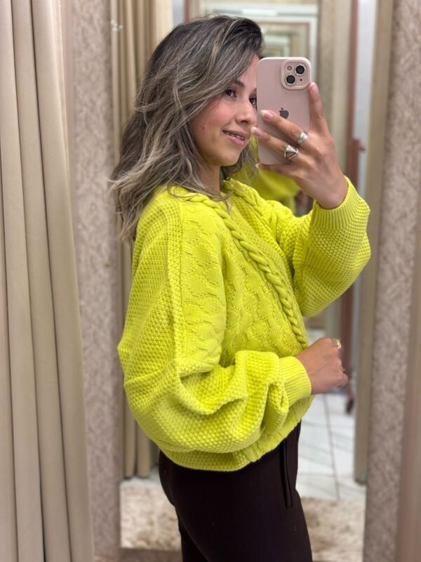 Blusa Tricot Amarelo Neon - Image 2