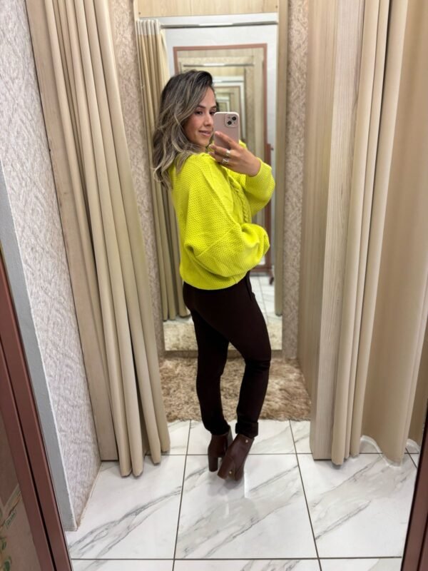 Blusa Tricot Amarelo Neon - Image 5