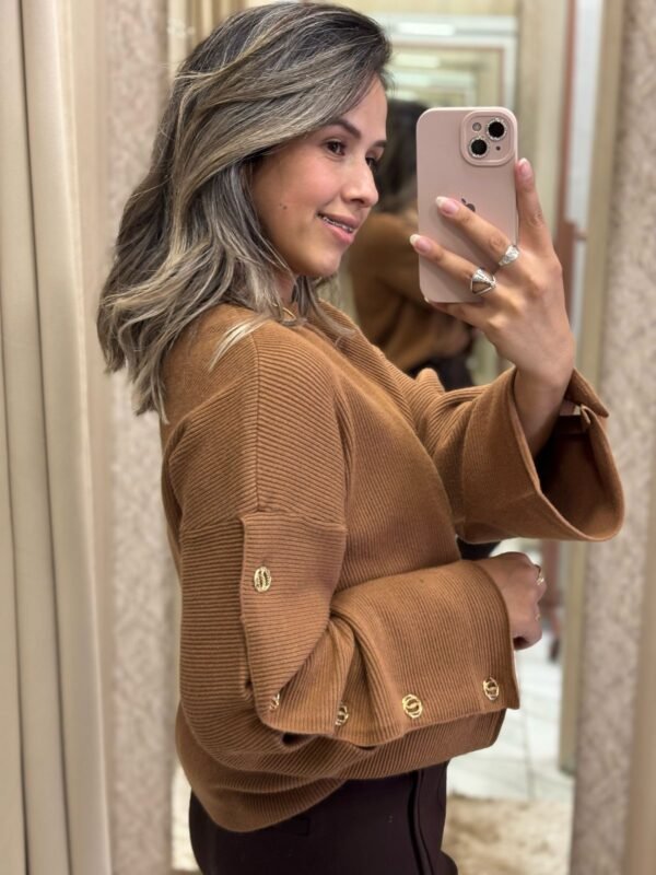Blusa Canelada Caramelo - Imagem 2