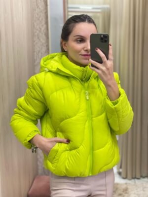 Jaqueta Puffer Neon
