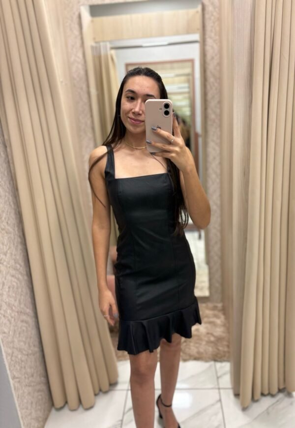 Vestido PU Preto