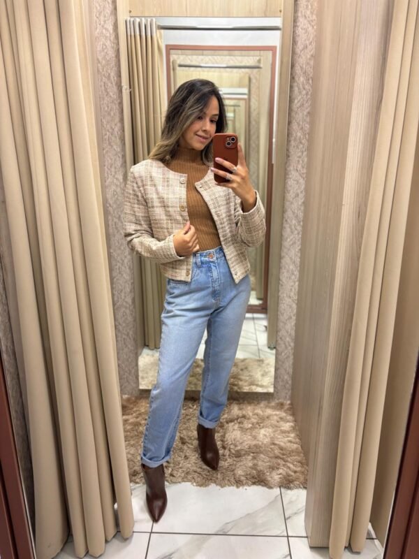 Casaco Feminino Tweed Elegante - Imagem 3